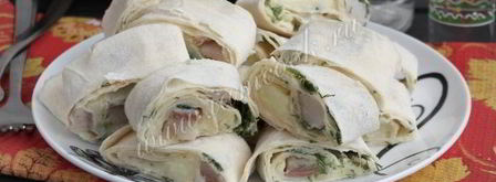 рулет из лаваша с селедкой. Шаг 9