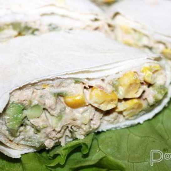 Рецепт рулета из лаваша с тунцом