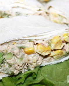 Рулет из лаваша с тунцом