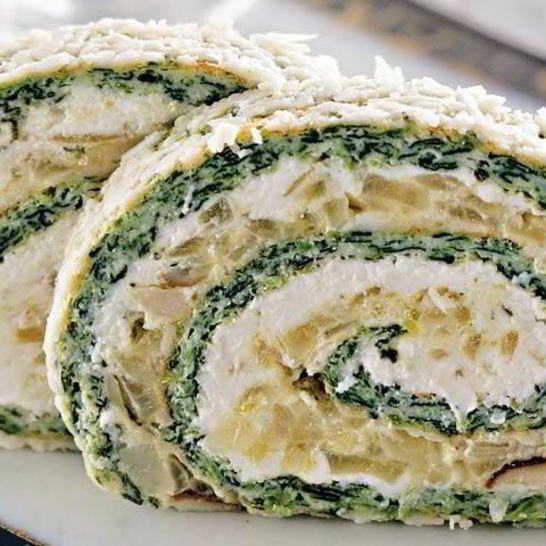 Рецепт рулета из шпината