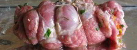 рулет из телятины с перцем и зеленью. Шаг 3