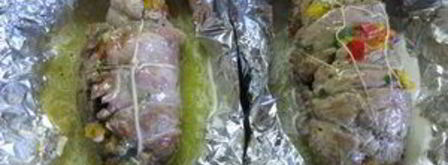 рулет из телятины с перцем и зеленью. Шаг 5