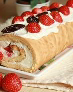 Рулет Клубника со сливками