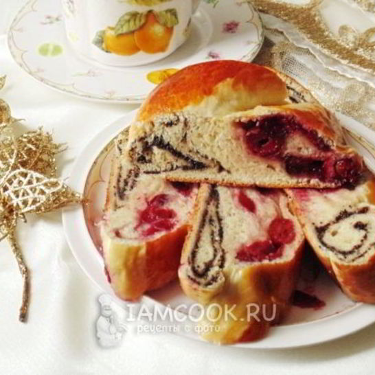Рецепт рулета с маком и вишней