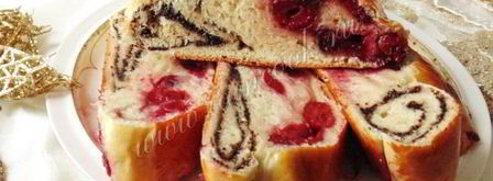 рулет с маком и вишней. Шаг 20