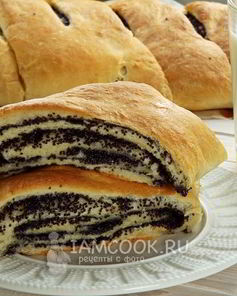 Рулет с маком из дрожжевого теста