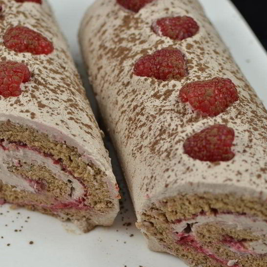 Рецепт рулета с малиной