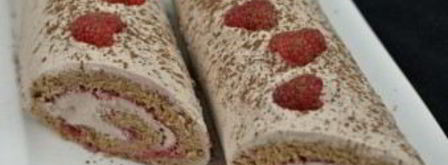 рулет с малиной. Шаг 8