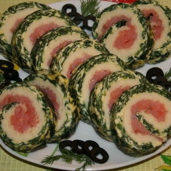 Рецепт рулета со шпинатом