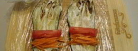 рулетики из баклажанов с корейской морковкой. Шаг 5