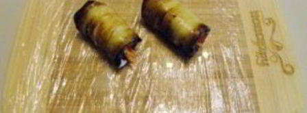 рулетики из баклажанов с корейской морковкой. Шаг 6