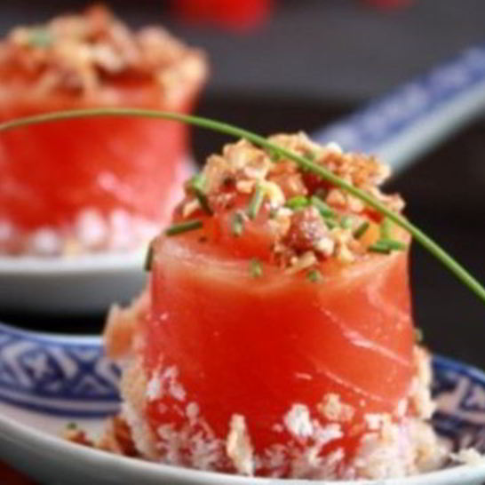 Рецепт рулетиков из форели с грильяжем в хлебной крошке