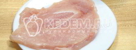 рулетики из куриного филе с начинкой. Шаг 2