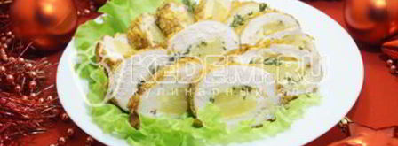 рулетики из куриного филе с начинкой. Шаг 11