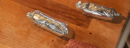 рулетики из телятины с соусом из киви и папайи. Шаг 5