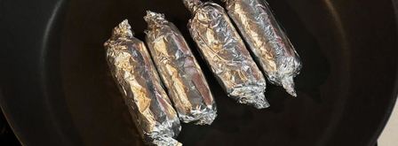 рулетики из телятины с соусом из киви и папайи. Шаг 6