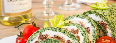 шпинатный рулет с вялеными томатами. Шаг 18