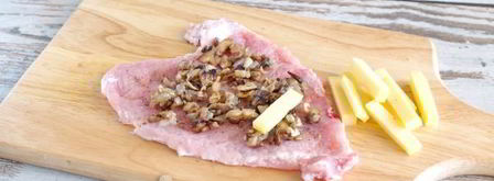 свиные рулетики с грибами. Шаг 7