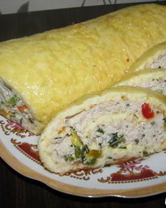 Сырно-куриный рулет