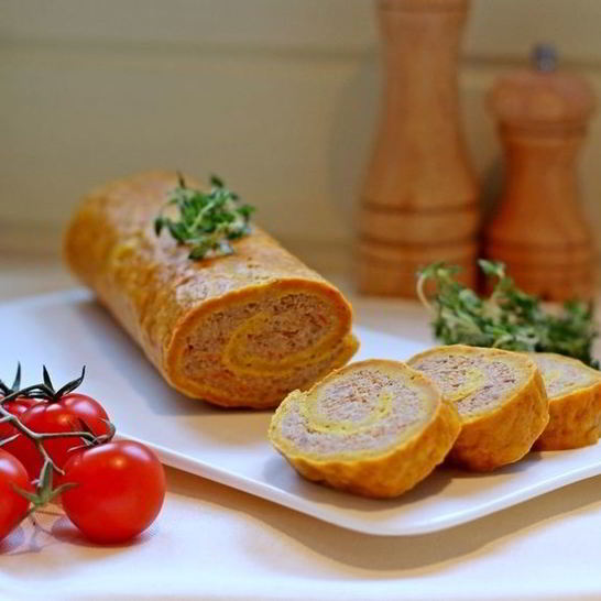Рецепт тыквенного рулета с мясным фаршем