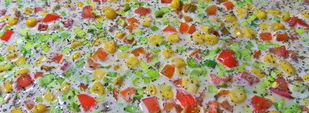 яичный рулет с сыром мозаика. Шаг 13