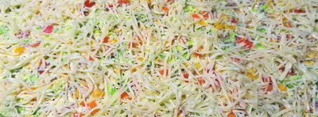 яичный рулет с сыром мозаика. Шаг 15