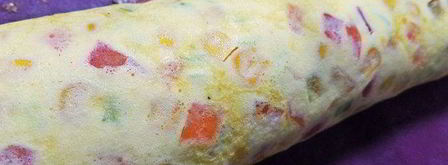 яичный рулет с сыром мозаика. Шаг 19