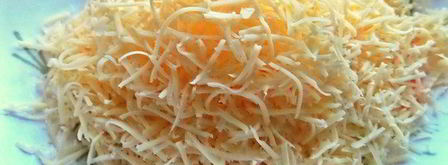 яичный рулет с сыром мозаика. Шаг 3