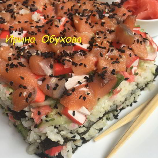 Рецепт суш-торта