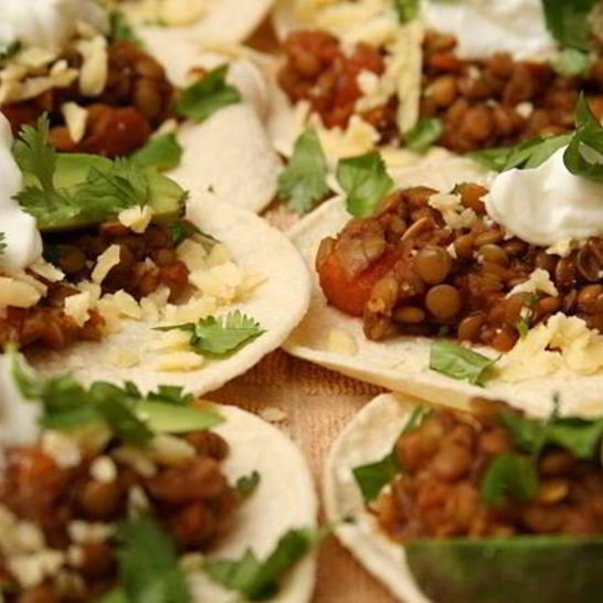 Рецепт такоса с чечевицей