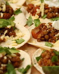 Такос с чечевицей