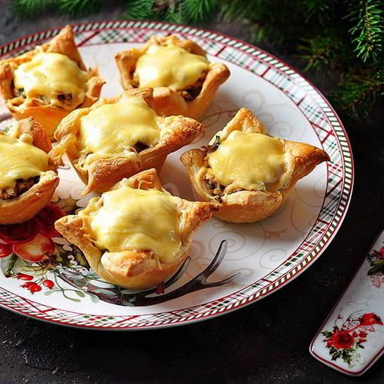 Рецепт горячих тарталеток с начинкой