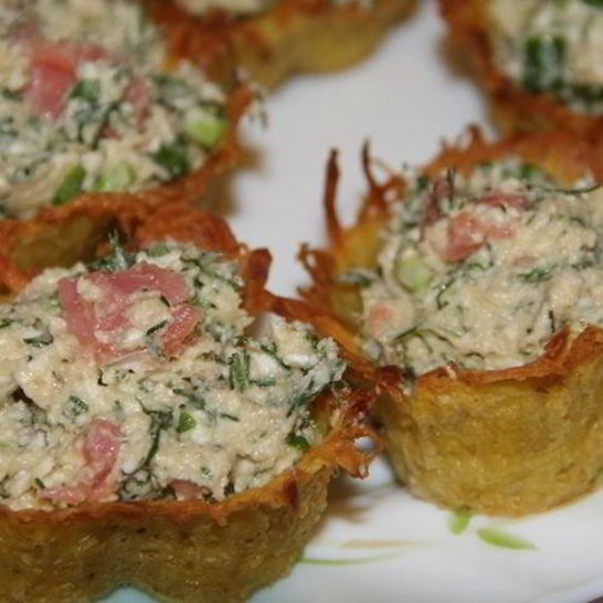 Рецепт начинки для тарталеток с красной рыбой