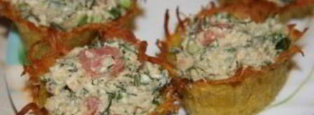 начинка для тарталеток с красной рыбой. Шаг 7