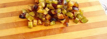 песочные тарталетки с пудингом и сливой. Шаг 8