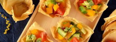 тарталетки из теста фило с салатом. Шаг 12