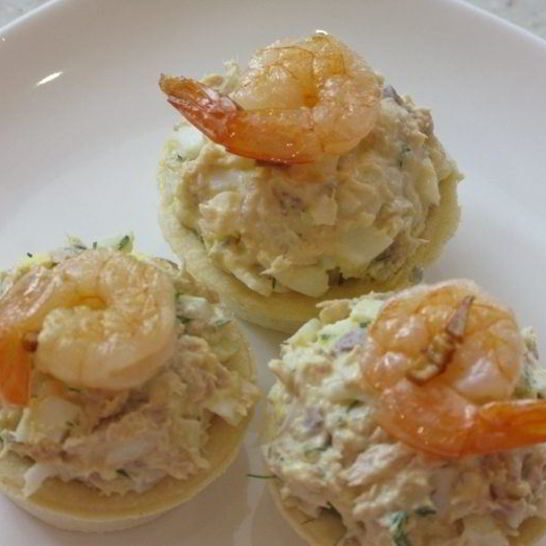 Рецепт тарталеток с горбушей консервированной