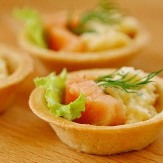 Рецепт тарталеток с копченой рыбой
