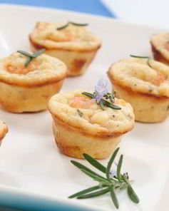 Тарталетки с креветками и цукини