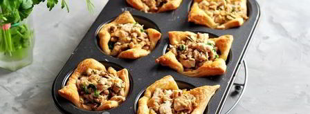 тарталетки с курицей, грибами и сыром. Шаг 9