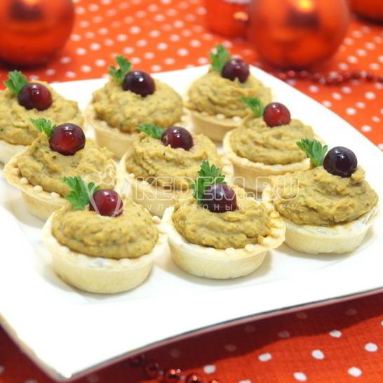 Рецепт тарталеток с паштетом из фасоли