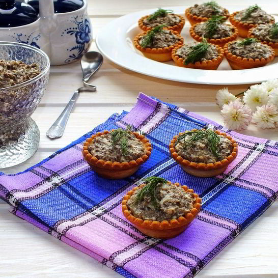 Рецепт тарталеток с паштетом