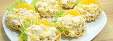 тарталетки с салатом мандариновый рай. Шаг 6