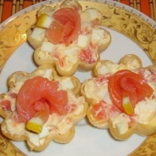 Рецепт тарталеток с семгой