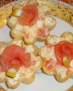 Тарталетки с семгой