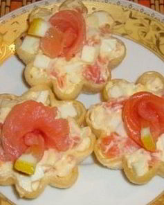 Тарталетки с семгой