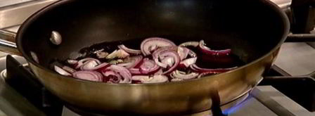 тарталетки с шампиньонами, спаржей и сладким перцем. Шаг 3