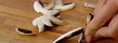 тарталетки с шампиньонами, спаржей и сладким перцем. Шаг 4