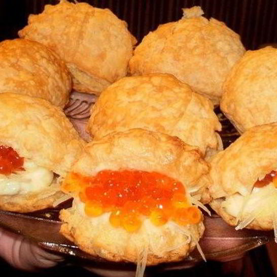 Рецепт тарталеток с сырной начинкой и икрой