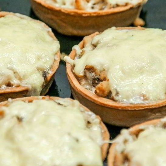 Рецепт тарталеток с сыром и грибами